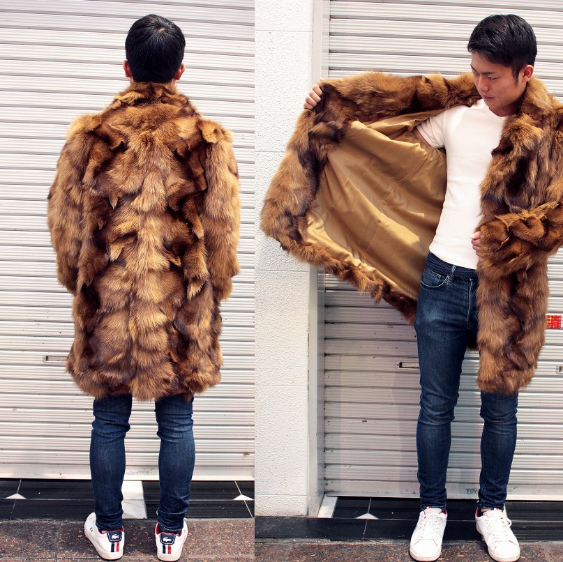 楽天市場】メンズ コート 毛皮 メンズFOXファーコート 38103-90 毛皮