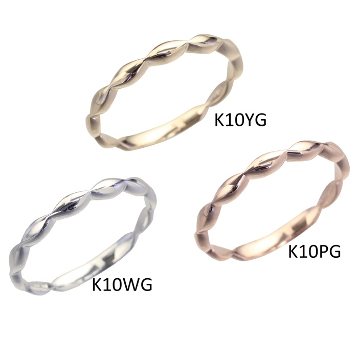 楽天市場】K10WGリング K10PGリング K10YGリング ホワイトゴールド