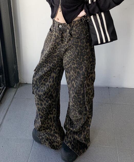 楽天市場】カーゴパンツ ヒョウ柄 ズボン ボトムス パンツ ストレート