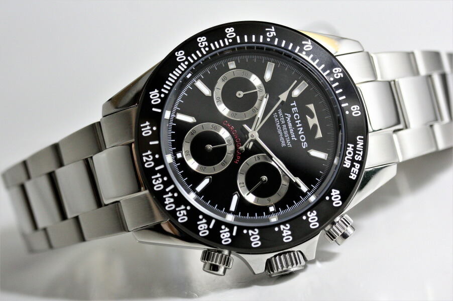 楽天市場】TECHNOS テクノス 10気圧防水 デイトナ クロノグラフ