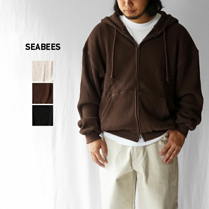 楽天市場】【30%OFFセール】SEABEES シービーズ ジップアップパーカー