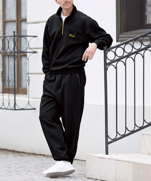 楽天市場】キルトジャカード ハイZIPスーツ スウェットスーツ 上下