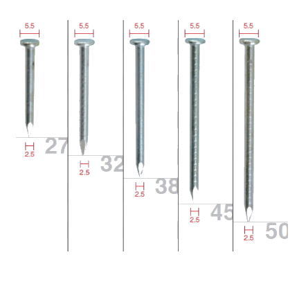 楽天市場】ムラタ シート連結釘 コンクリート用27mm CMP25-27【1縛り