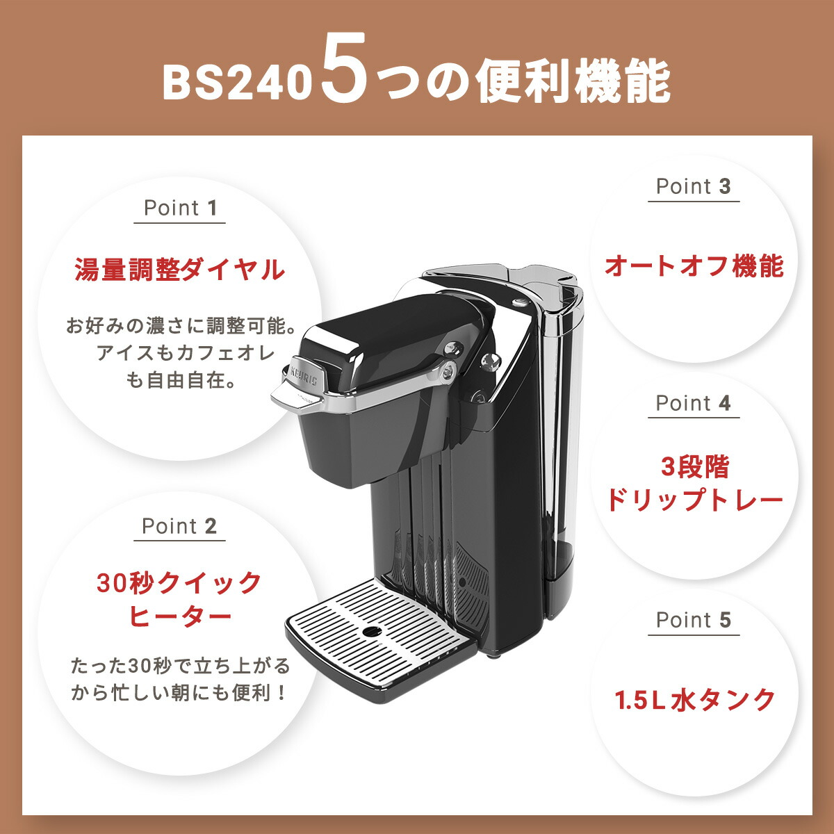 楽天市場】【公式】 KEURIG キューリグ カプセル式コーヒーメーカー