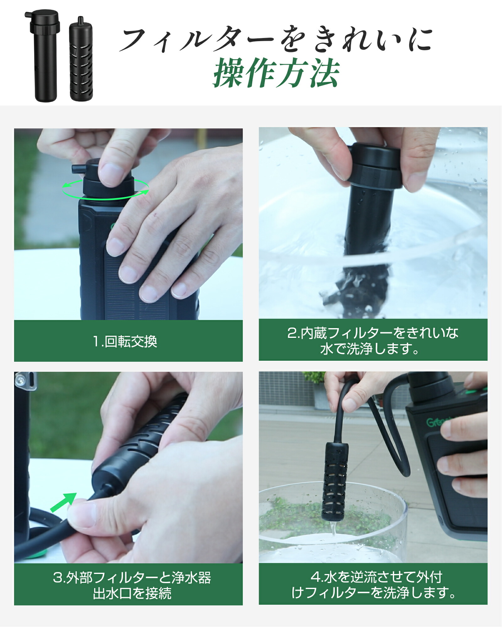 楽天市場】Greeshow GS-2811 GS-2809 電動浄水器 カートリッジ 交換用