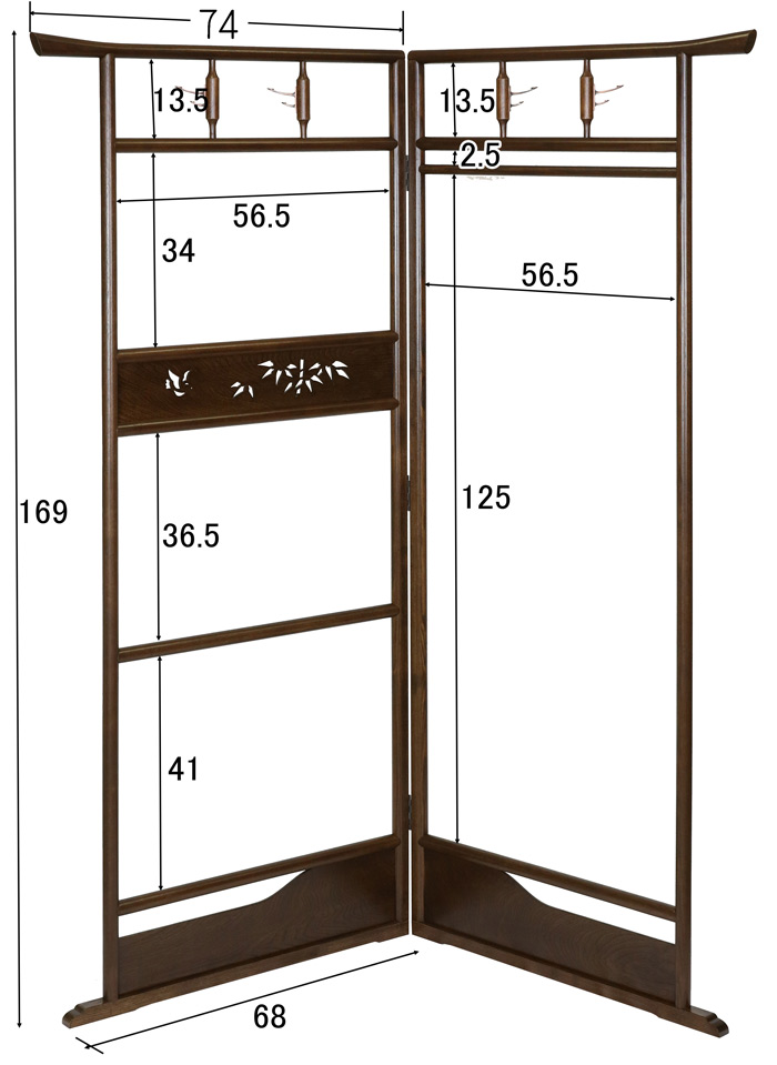楽天市場】衣桁（オール色）5843 送料無料 ハンガー ラック 木製 和服