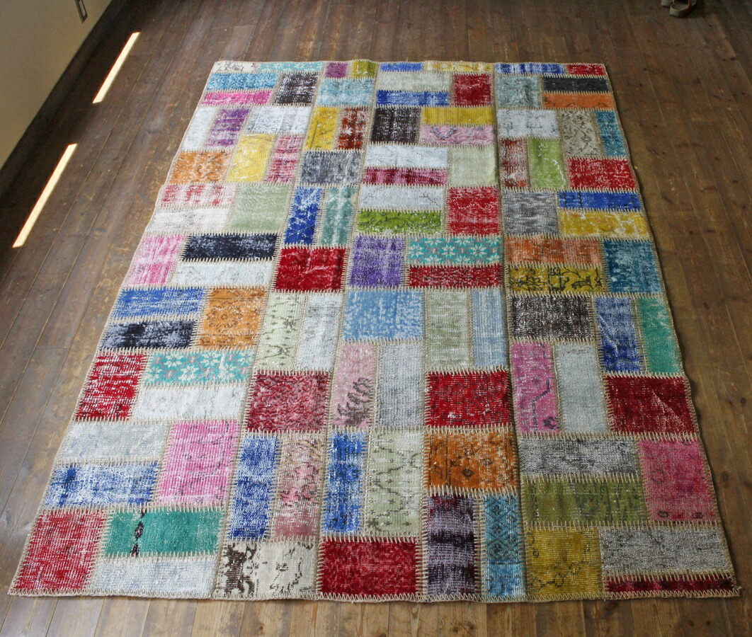 楽天市場】【60%OFFクーポン対象】リサイクル・パッチワークラグ細かな