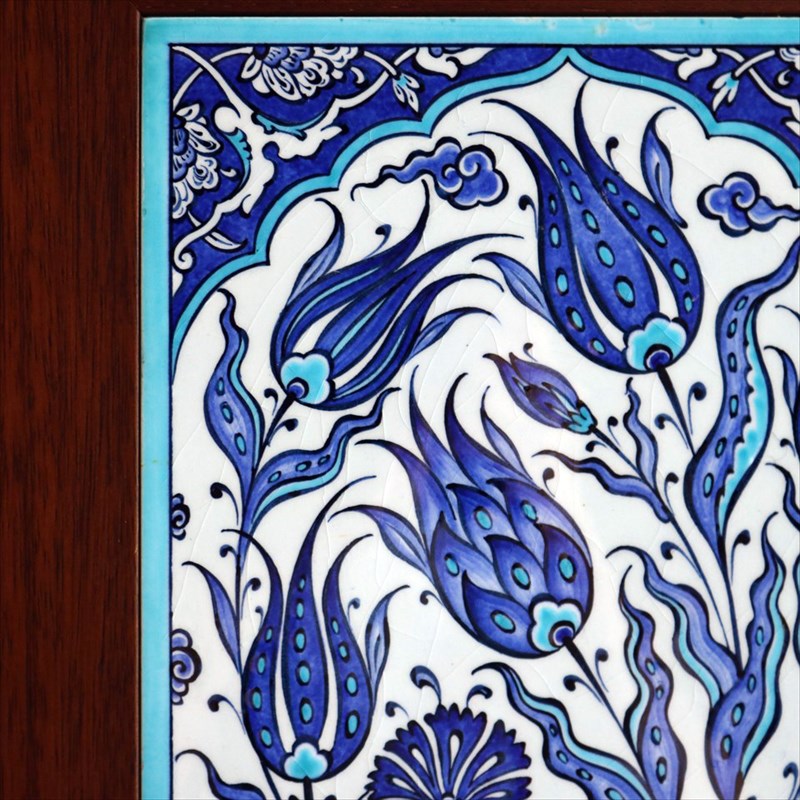 楽天市場】【15%OFFクーポン対象】トルコタイル 手書き陶器2枚額 H47