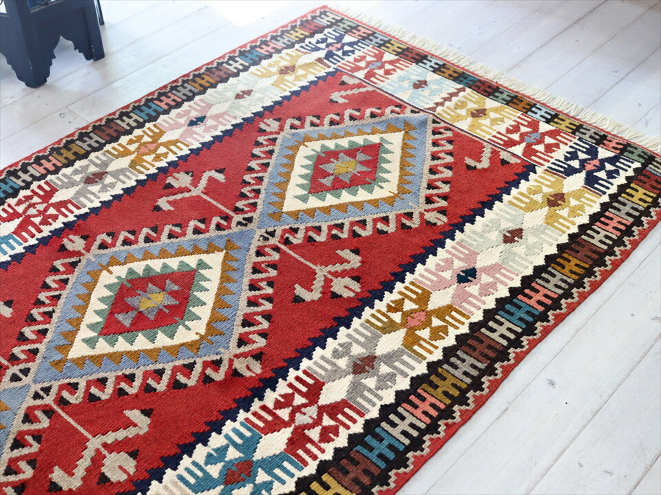 楽天市場】【15%OFFクーポン対象】トルコの手織りキリム ヤイヤル197