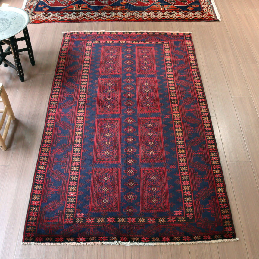 楽天市場】【15%OFFクーポン対象品】手織り絨毯 バルーチ 200×115cm