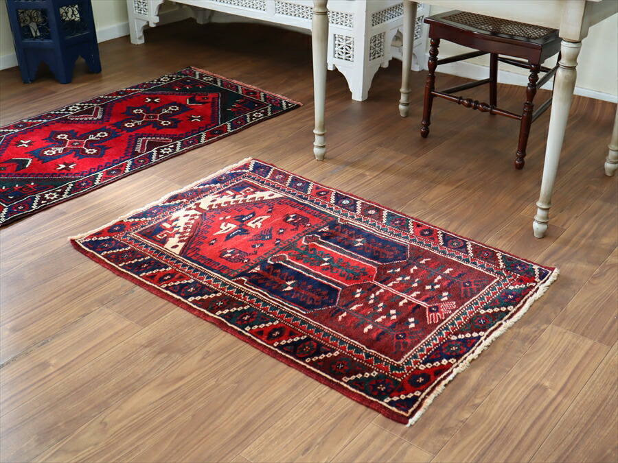 楽天市場】トルコ絨毯 ヴィンテージラグ ドゥシュメアルトゥ 112×75cm