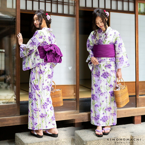 最終値下】浴衣のみ12 今期新作金子みすゞ 浴衣 ゆかた 空のあちら紫系