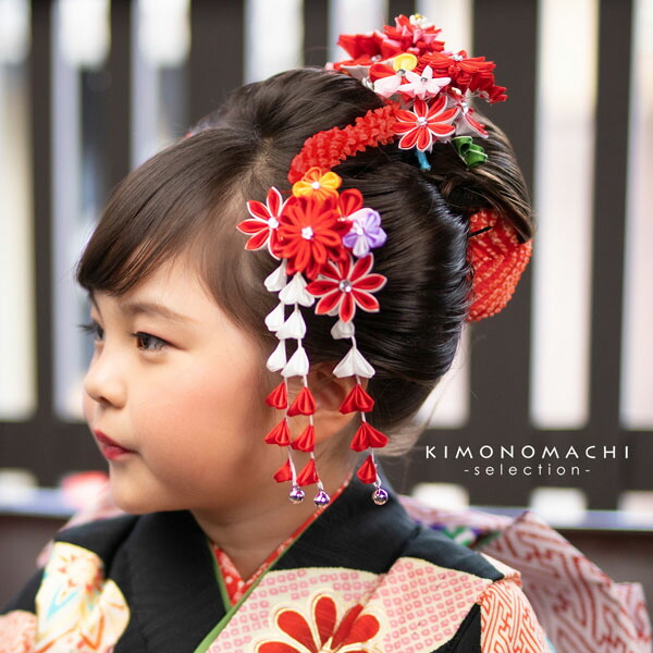 楽天市場】七五三 髪飾り 勝山かんざし ちんころ付き4点セット「ピンク