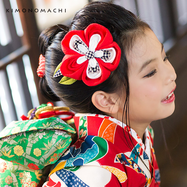 楽天市場】【七五三 髪飾り 卒園式】 7歳 七歳 【 卒業式】「黒色市松
