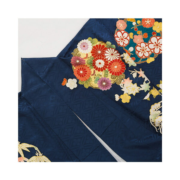 楽天市場】(卒業式応援Point10倍 3/5迄) 未仕立て 振袖 22点セット「紺