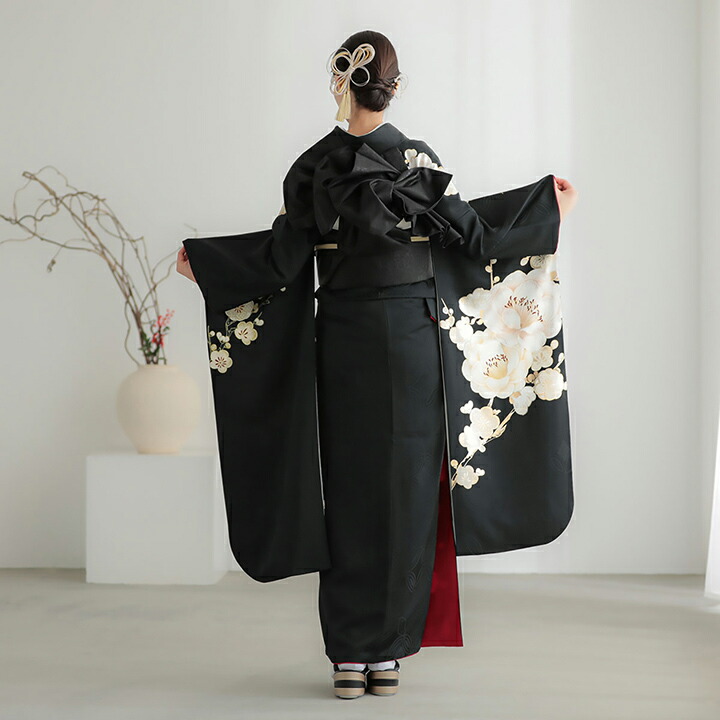 楽天市場】(卒業式応援Point10倍 3/5迄) 未仕立て 振袖 22点セット「黒