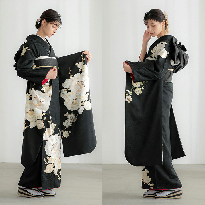 楽天市場】(卒業式応援Point10倍 3/5迄) 未仕立て 振袖 22点セット「黒