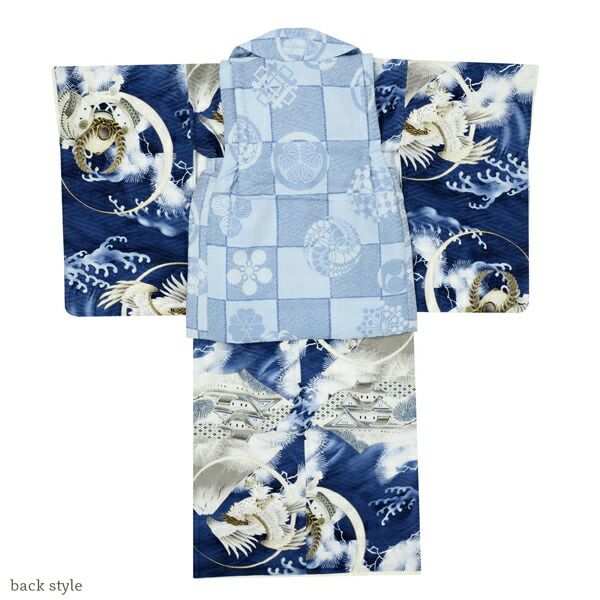 楽天市場】七五三 着物 3歳 男の子 ブランド被布セット 華徒然「薄青