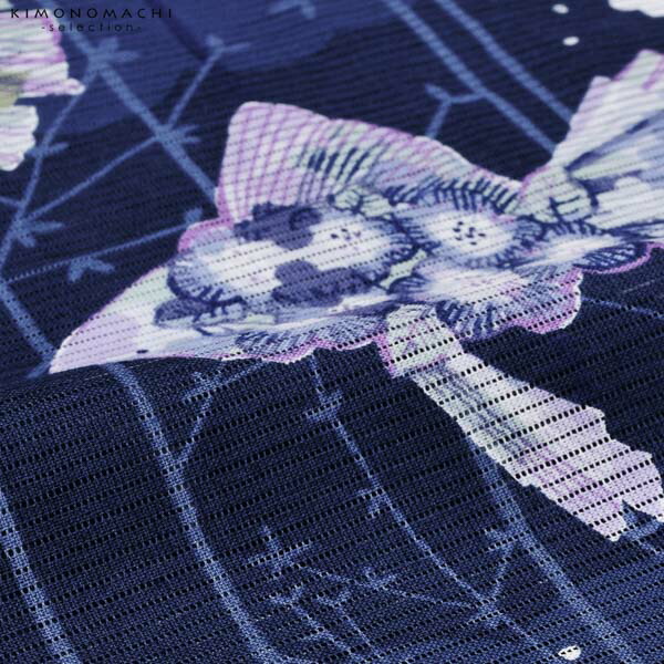 楽天市場】浴衣 レディース ブランド浴衣 単品 「みすゞうた 金魚 紺青