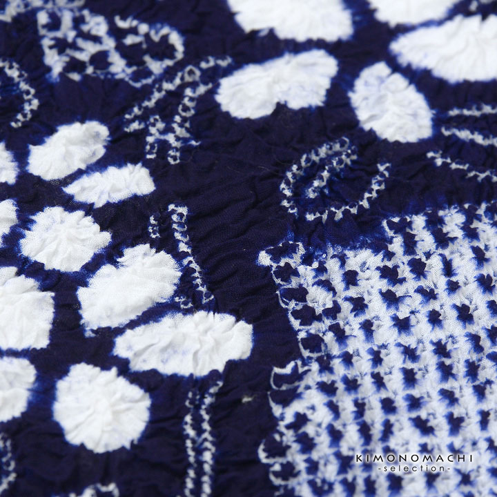 楽天市場】絞り浴衣反物 花しぼり「有松三浦 お花 濃紺」有松絞り 女性