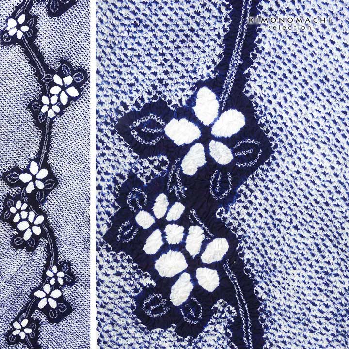 楽天市場】絞り浴衣反物 花しぼり「有松三浦 お花 濃紺」有松絞り 女性