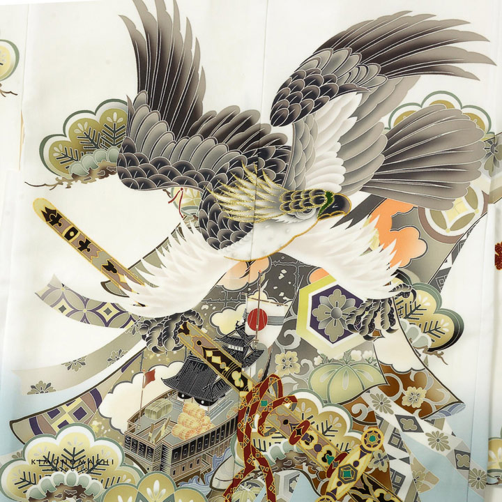 楽天市場】七五三 着物 男の子 5歳 羽織袴セット「白 三種の神器に鷹