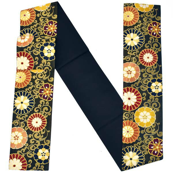 楽天市場】振袖袋帯「黒×ゴールド 菊と唐草」お仕立て上がり 振袖用