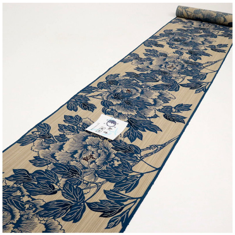 楽天市場】新品 反物 『竺仙』 奥州小紋 浴衣＊牡丹の花 カジュアル