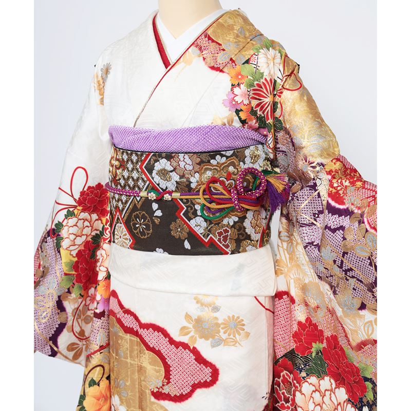 楽天市場】【レンタル】 振袖レンタル 成人式 振袖 白 金 身長160cm