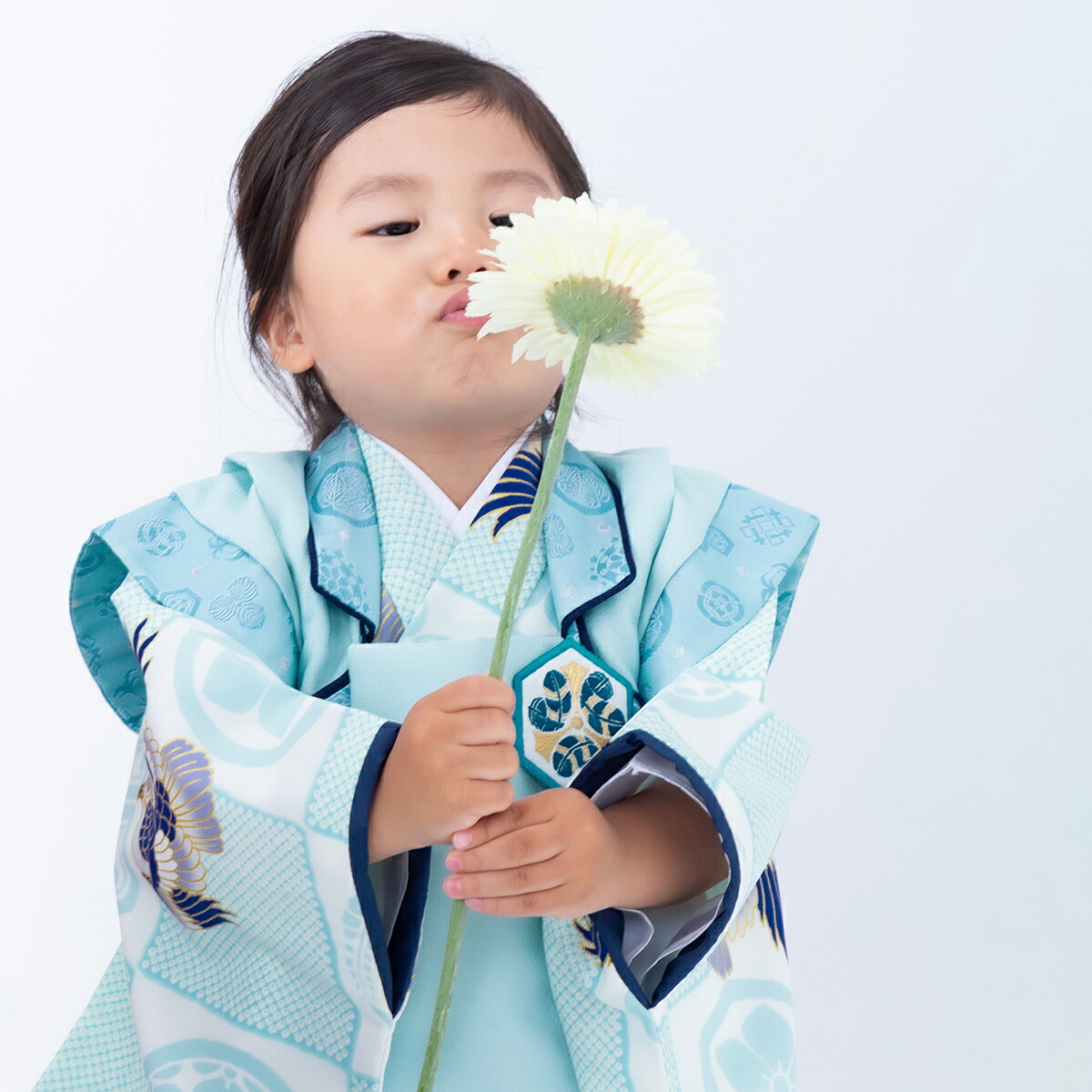 楽天市場】【レンタル】[七五三 着物 3歳]男の子「K057 乙葉 水色×水色