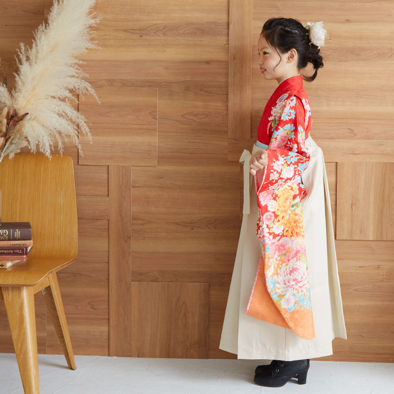 楽天市場】【レンタル】卒園式 袴 女の子 レンタル 赤 菊花と蘭【N007