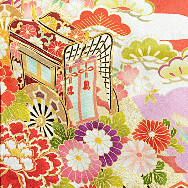 楽天市場】【成人式 振袖 レンタル】RS1531 正絹 朱 御所車に雲取り花