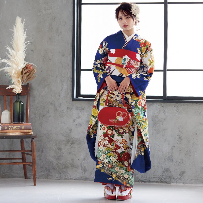 楽天市場】成人式早割クーポン10％オフ【振袖 レンタル】RS1842 正絹