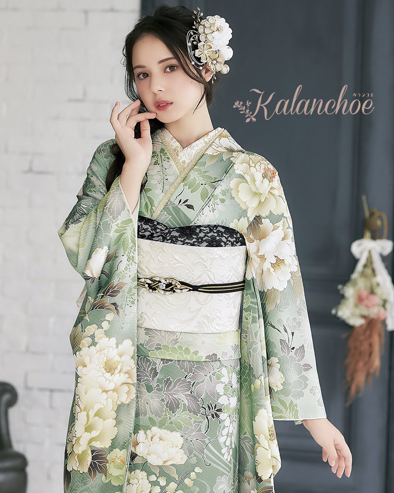 楽天市場】【振袖 レンタル】 結婚式 結納R2055 正絹 モスグリーン