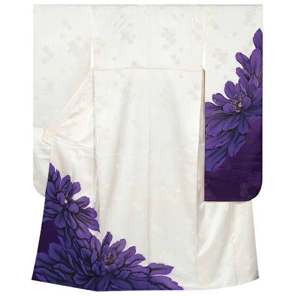 楽天市場】【成人式 振袖 レンタル】RS592 正絹 白×紫 芍薬フルセット
