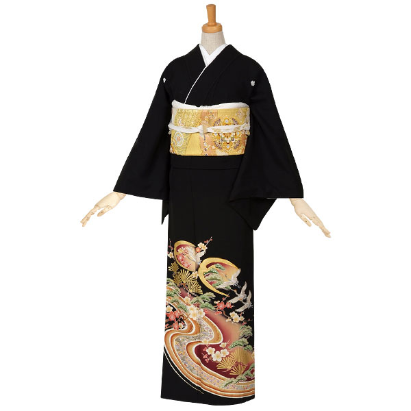 楽天市場】【レンタル】留袖 レンタル 「T191 飛鶴に松竹梅流水 」 黒