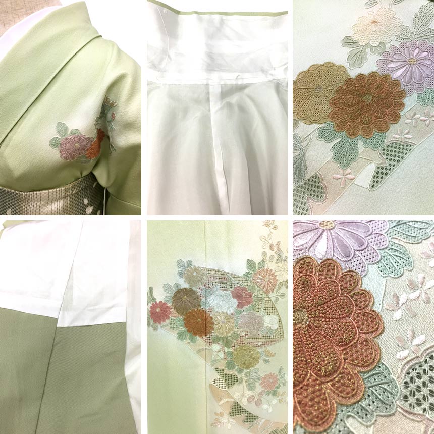 楽天市場】京やB068 正絹 特選 訪問着 汕頭刺繍 スワトウ刺繍 相良縫い