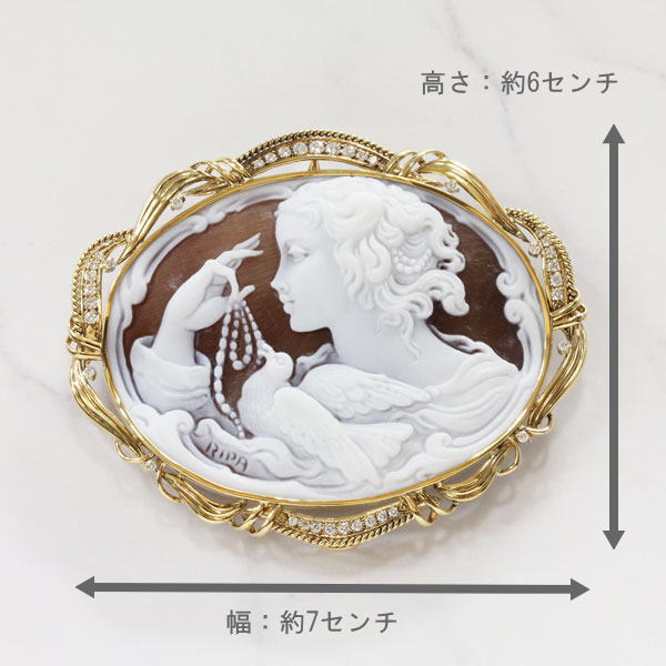 楽天市場】シェルカメオ／リパ 作 シェル＆K18フレーム（ダイヤ入り