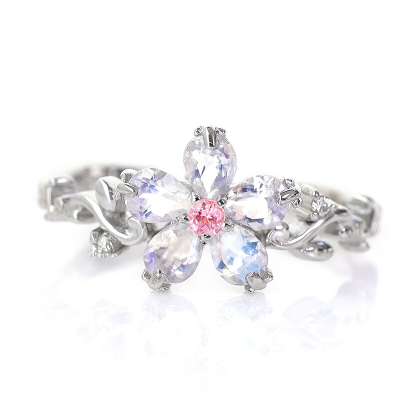 楽天市場】桜モチーフ ロイヤルブルームーンストーン ピンクトルマリン