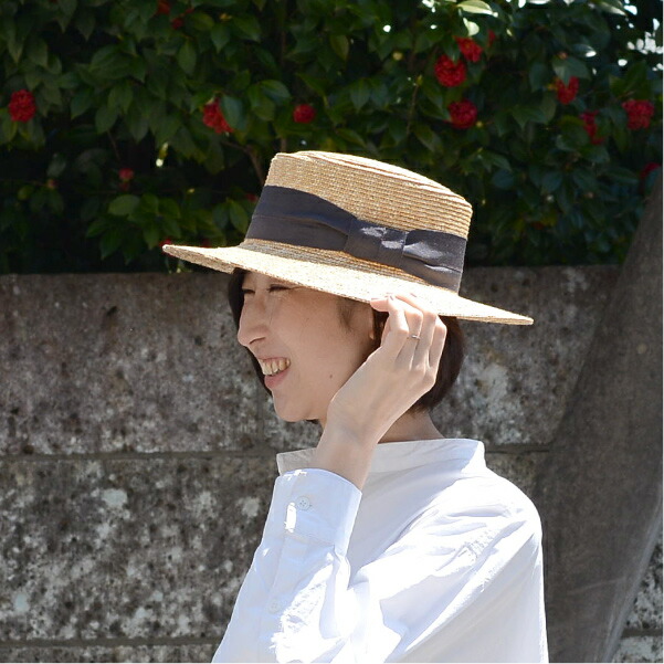 楽天市場】【在庫限り】田中帽子店 アルマ カンカン帽 つば広