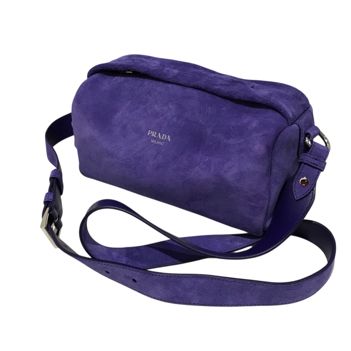 楽天市場】【中古】PRADAスエード ショルダーバッグ 2VH188 パープル