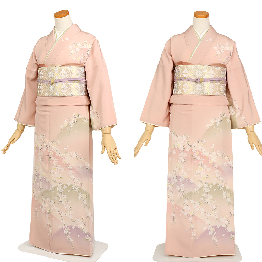 楽天市場】訪問着 レンタル フルセット＜薄桜色×遠山・桜＞往復送料