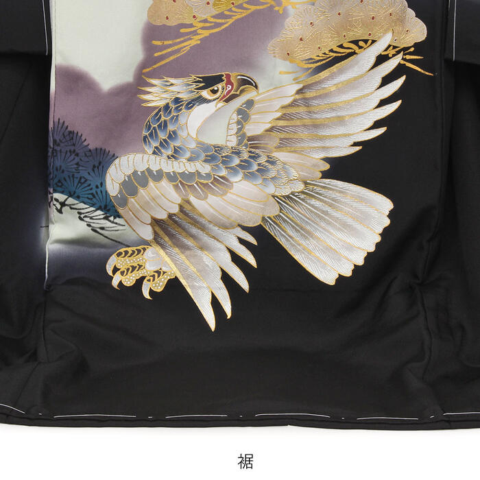 楽天市場】お宮参り 着物 男の子 絹100% 正絹初着 掛け着 産着 黒 親子