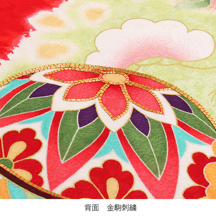 楽天市場】お宮参り 着物 女の子 絹100% 正絹初着 掛け着 産着 赤 まり