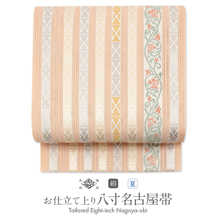 楽天市場】《値下げ！》 夏帯 博多織 名古屋帯 八寸 正絹 赤香色 名物