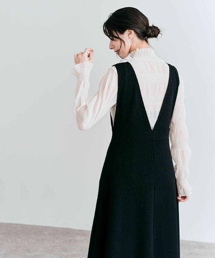 楽天市場】ジャンスカ《全方向ストレッチフレアジャンパースカート 全4