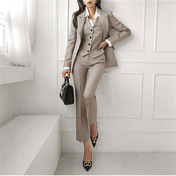 楽天市場】スーツ セットアップ レディース 3点セット 春 秋 長袖