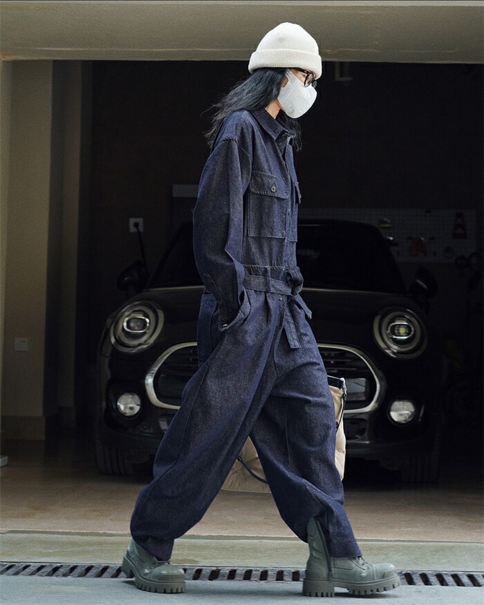 楽天市場】オールインワン サロペット デニム つなぎ レディース