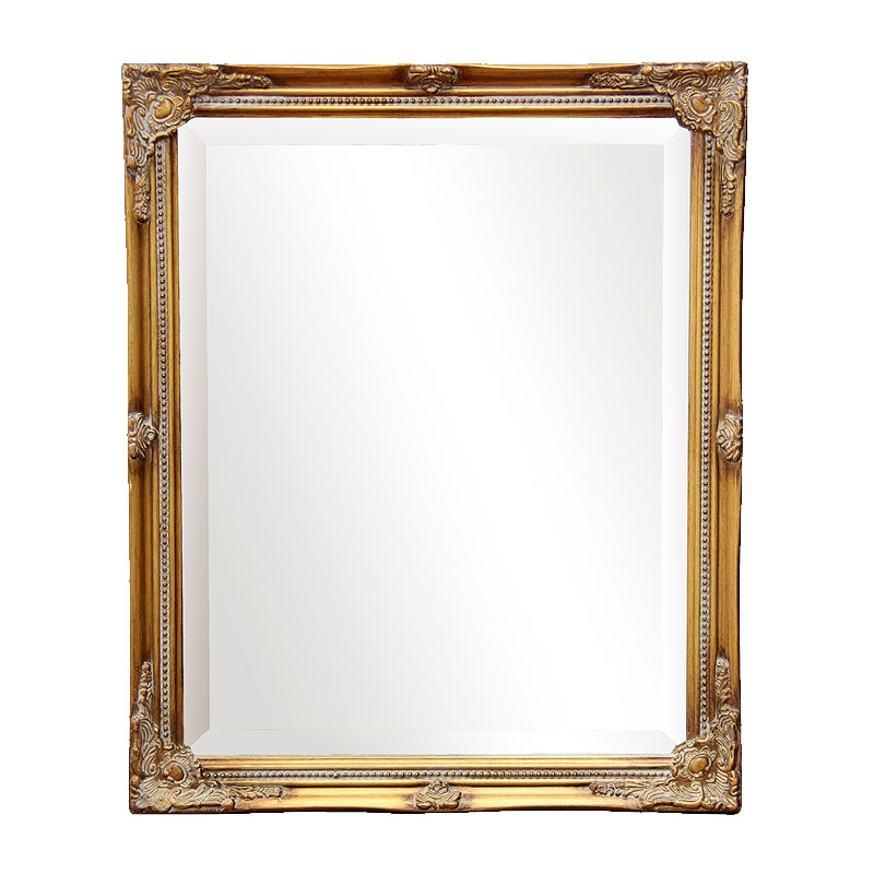 英国アンティークゴールドフレームミラー/壁掛け鏡ウォールミラー(79