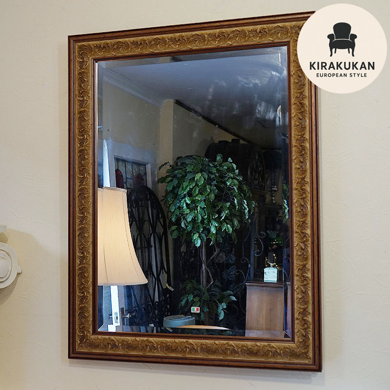 楽天市場】【訳あり品】鏡 壁掛け イタリア製 ブラウン キズあり